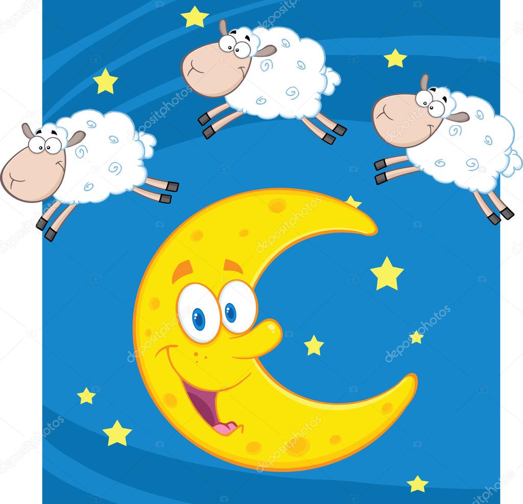 Counting Sheep Over A Moon.