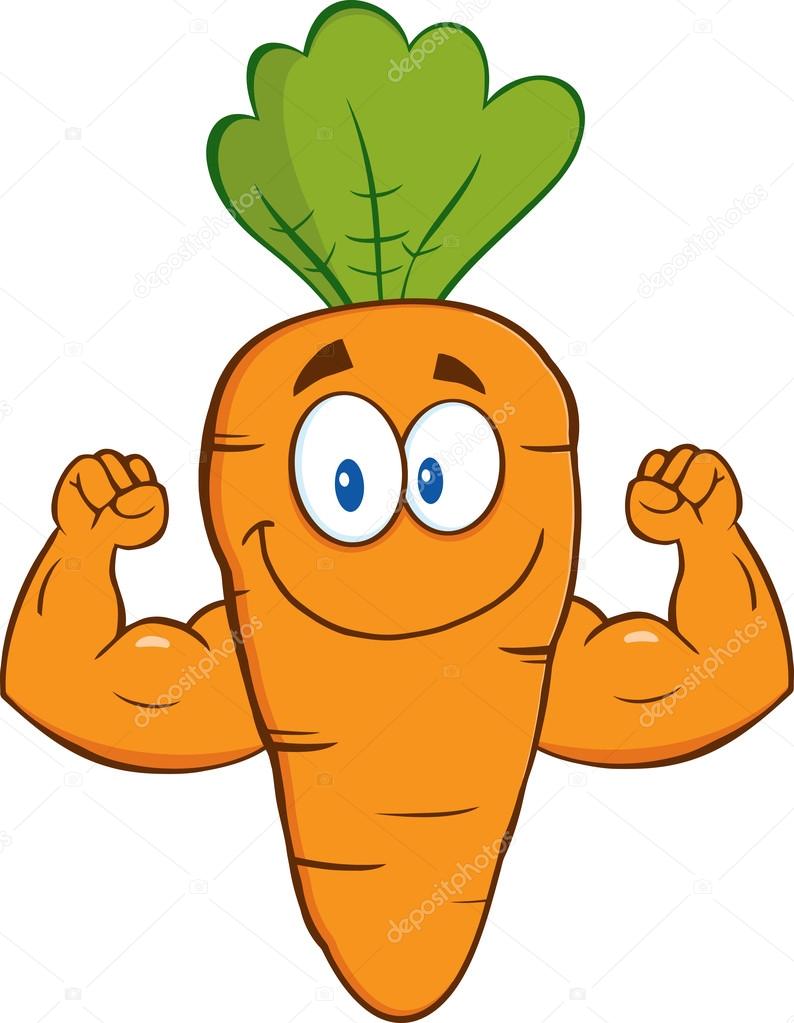 Carrot with arms and legs Royalty Free Vector Image