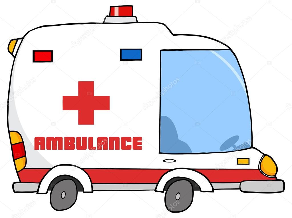 cartoon  Ambulance Car