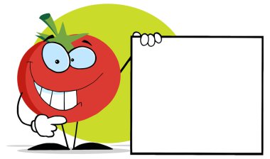 Domates karakter ile bayrak