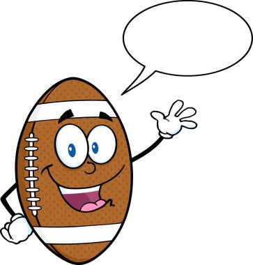 American Football Ball With Speech Bubble vector