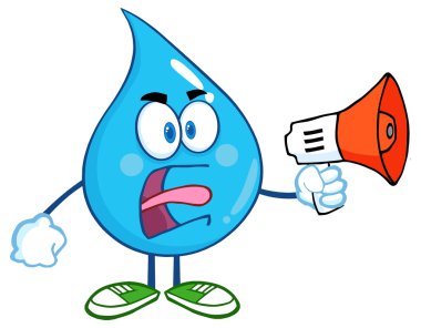 Kızgın su damlası megafon ile