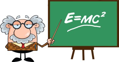 İşaretçi ile komik Profesör
