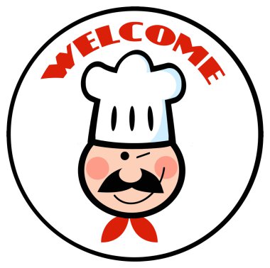 çizgi film Şef ve hoş geldiniz işareti
