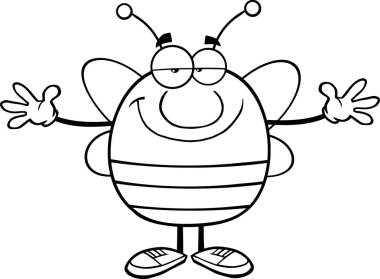 Arı sarılma için Kollarını açarak