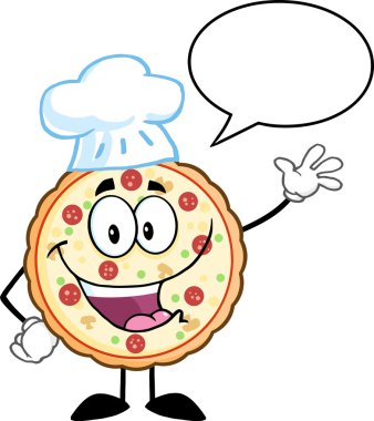 Pizza Chef sallayarak karakter.