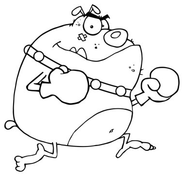 çizgi film Bulldog boksör