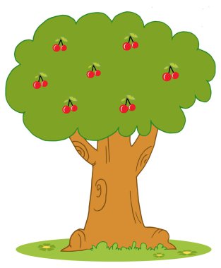 yemyeşil kiraz ağacı