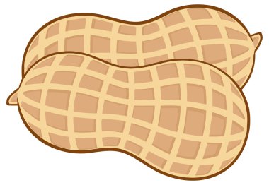 Beyaz üzerine iki fıstık