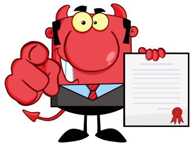 Gülümseyen şeytan patron