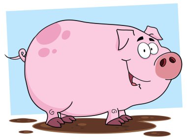Pig Cartoon Character clipart