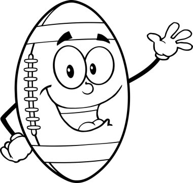 American Football Ball Waving vector