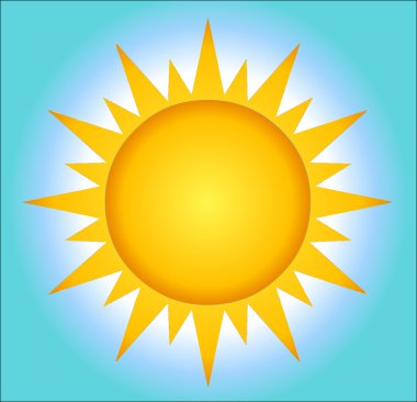 Yaz sıcak güneşin arka plan ile