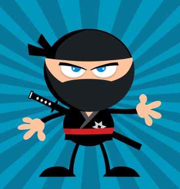 Öfkeli Ninja savaşçısı çizgi film
