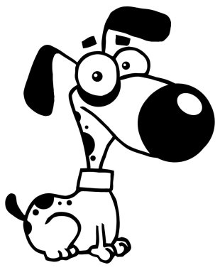 Cute karikatür köpek
