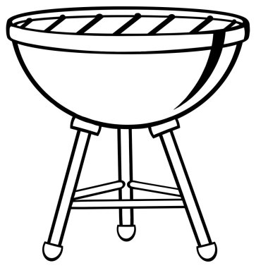 Beyaz anahat Barbekü