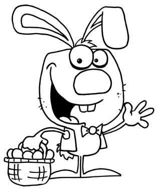 Paskalya Yumurta karikatür tavşan