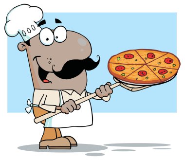 Şef tutar kadar Pizza