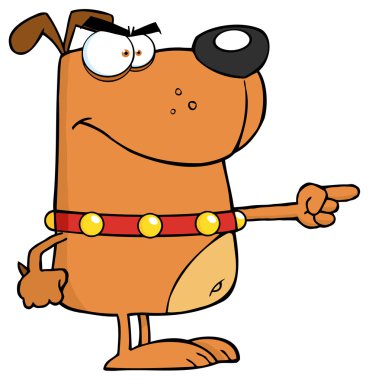 kızgın köpek parmakla