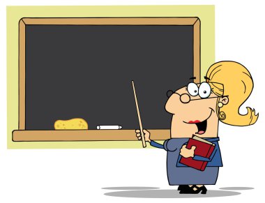 Öğretmen kartı işaretçisiyle