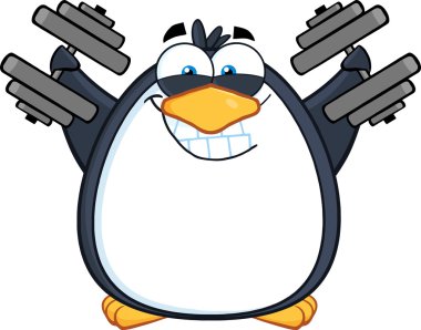 Penguen eğitim Dumbbells ile