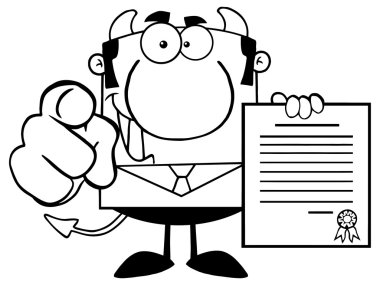 Gülümseyen şeytan patron