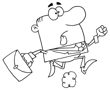 İşadamı çalışan özetlenen