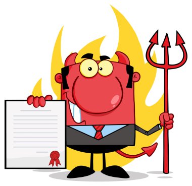 Gülümseyen şeytan patron