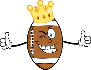 American Football Ball with Crown vector