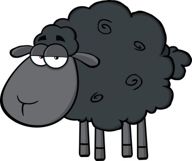 Koyun maskot karakter karikatür.