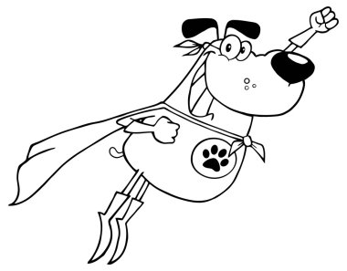 süper kahraman köpek uçan özetlenen