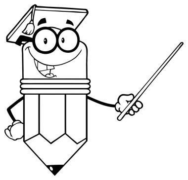 Gülümseyen kalem öğretmen özetlenen