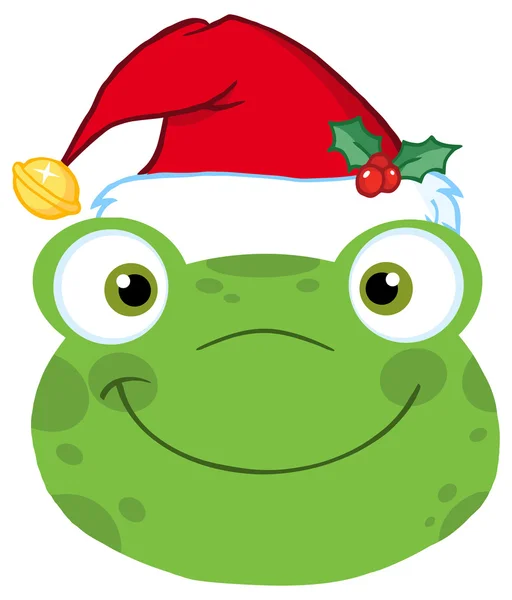 Cute Frog tête souriante — Image vectorielle