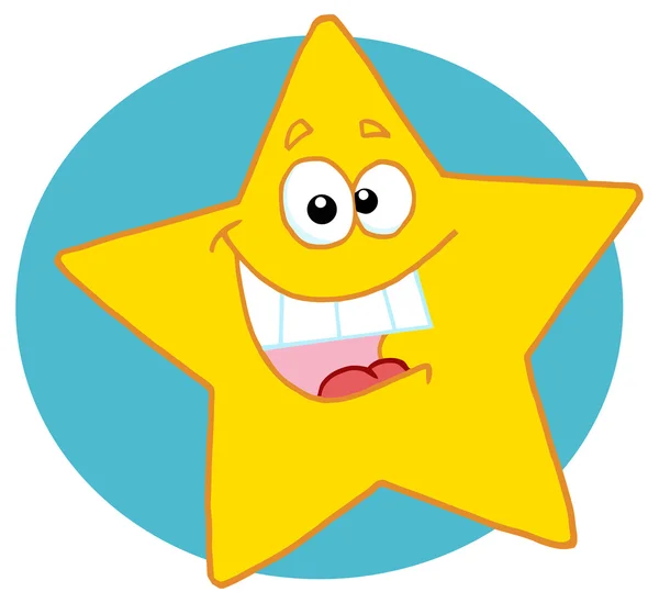 Estrela amarela feliz —  Vetores de Stock