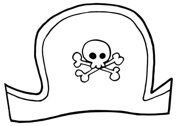 Sombrero de pirata perfilado — Vector de stock