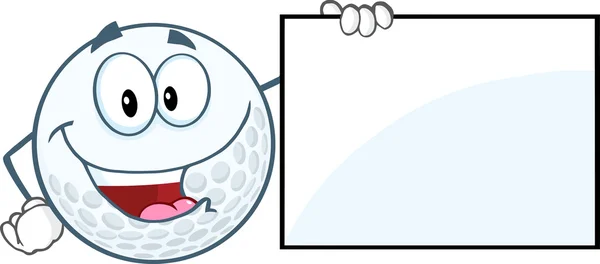 Happy Golf Ball — Stock Vector