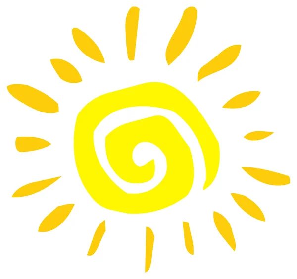 明るい黄色の太陽 — ストックベクタ
