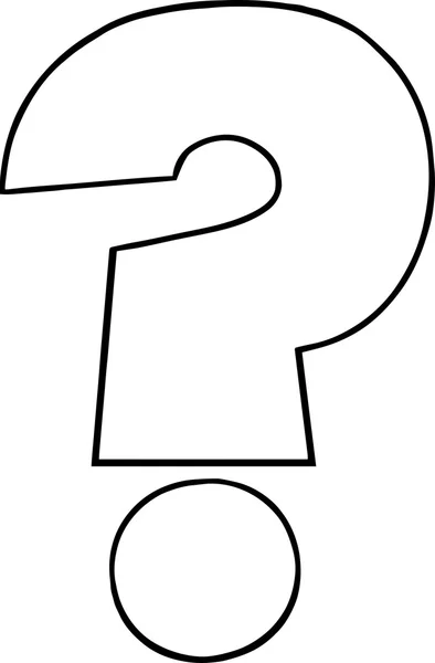 White Question Mark — Stock Vector