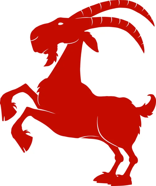 Červený Ram ilustrace izolované — Stockový vektor