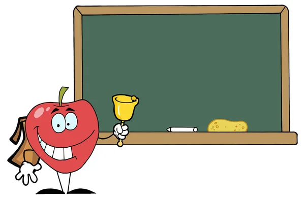 Apple met school Bell — Stockvector