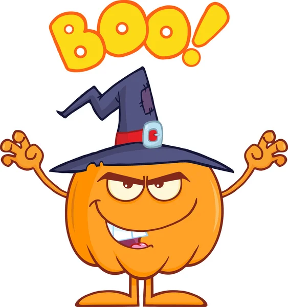 Asustar calabaza de Halloween — Vector de stock