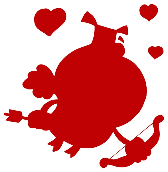 Cupidon rouge Saint-Valentin — Image vectorielle