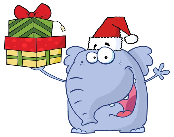 God jul elefant — Stock vektor