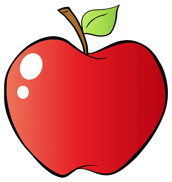 Cartoon Red Apple — Stock Vector