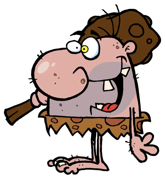 Cartoon caveman character — Stock Vector