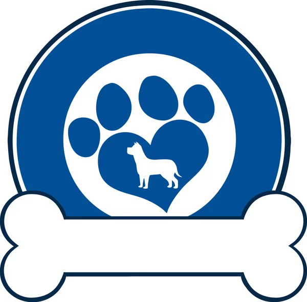 Etiqueta del círculo azul veterinario — Vector de stock