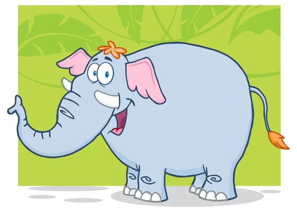 Elefante personaje de dibujos animados — Archivo Imágenes Vectoriales