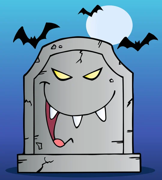 Personaje de dibujos animados Laughing Tombstone — Vector de stock