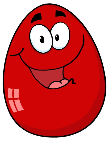 Red Easter Egg   Character — Stock Vector