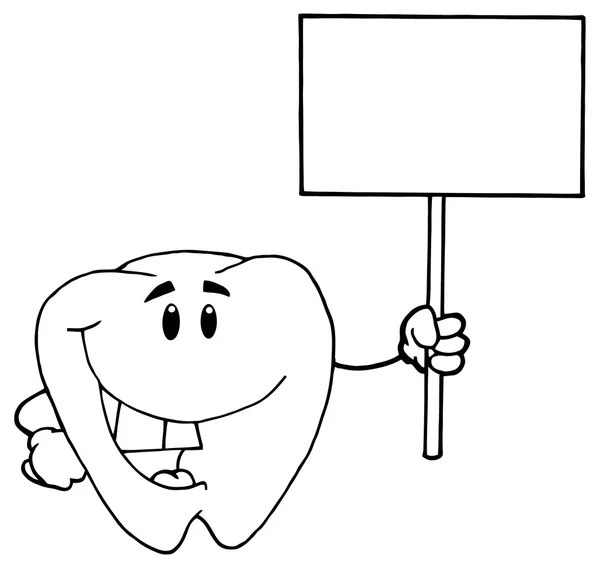 Personagem de desenho animado dente —  Vetores de Stock